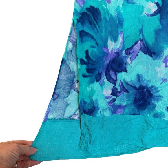 Vintage CM Shapes Midi Maxi Skirt 2X Floral Fairy Whimsical Gypsy Boho Slits - Picture 2 of 7